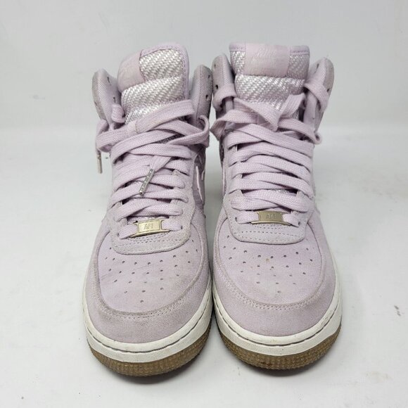 Nike Air‎ Force 1 High Premium Bleached Lilac Suede Women's Size 8 - Picture 2 of 9